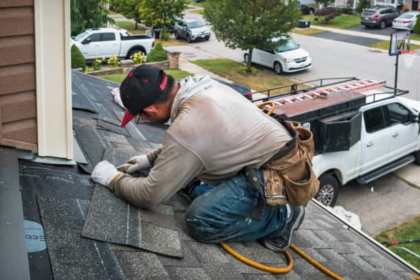 Professional Roof Replacement technician working in Mapleton Depot, PA